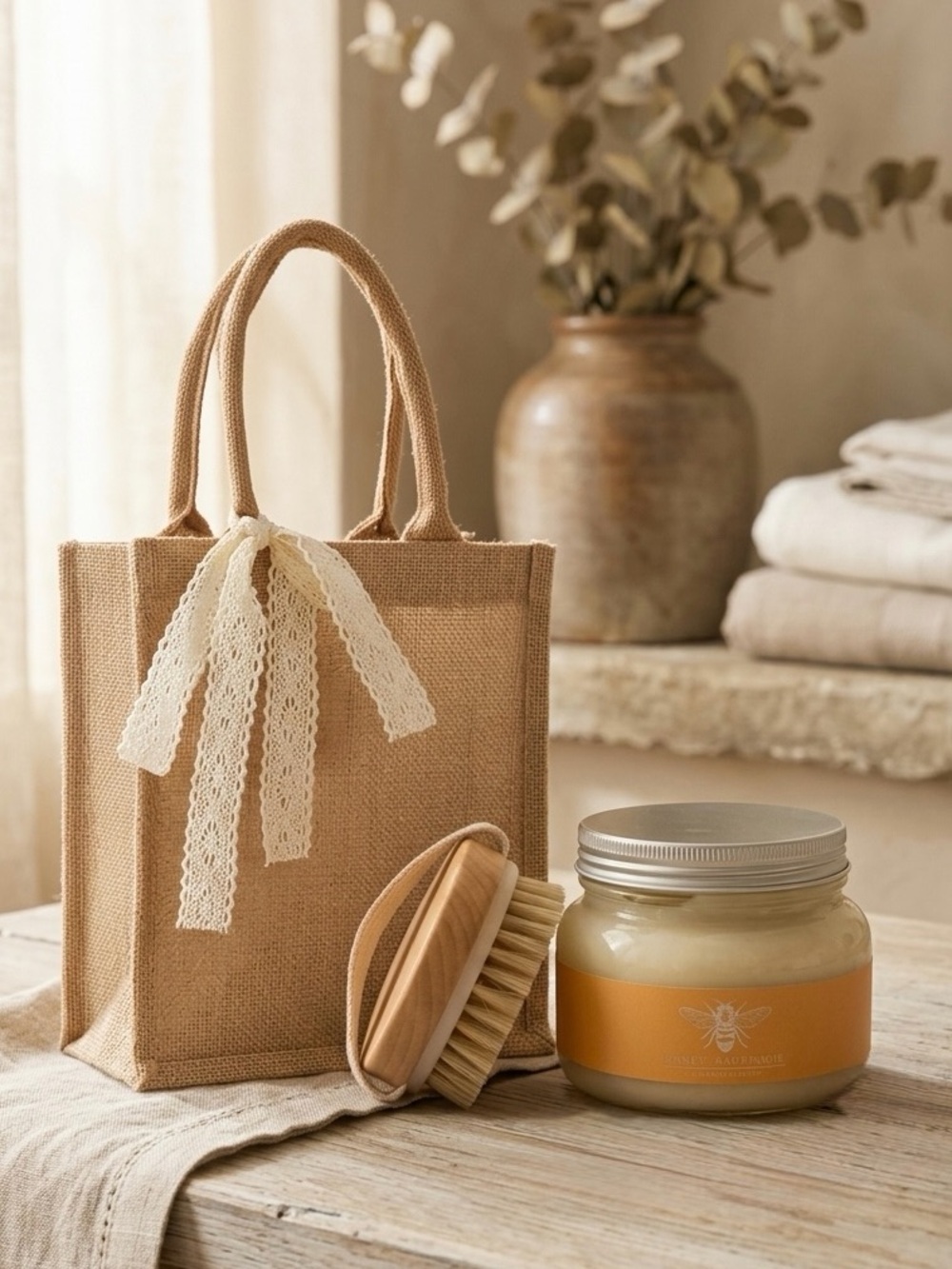 Asquith & Somerset Luxury Honey Scrub, Exfoliating Brush & Tote🥳🥳❌❌